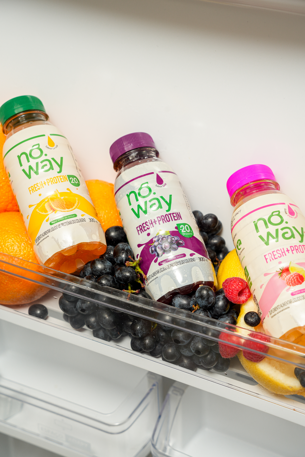 Noway — 3 sabores na geladeira com frutas frescas